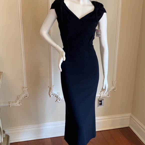 ROLAND MOURET Eclipse wool-crêpe midi dress size 2 - Picture 10 of 12